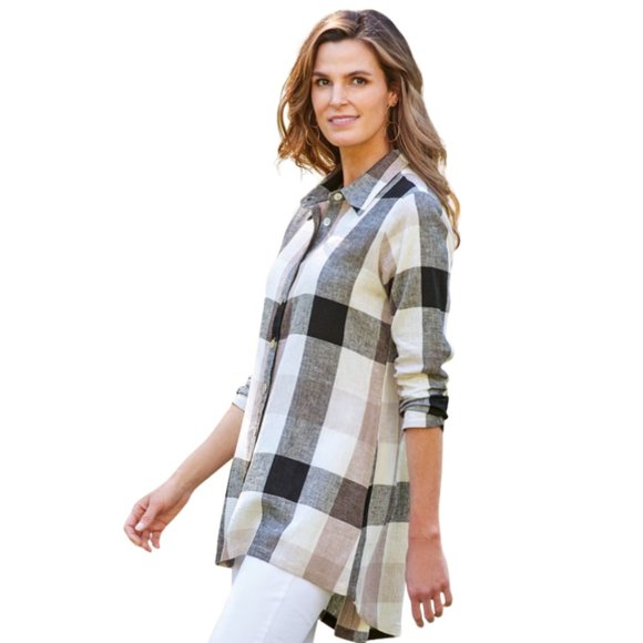 Soft Surroundings Tops - Soft Surroundings Carreaux Shirt Plaid Size Small